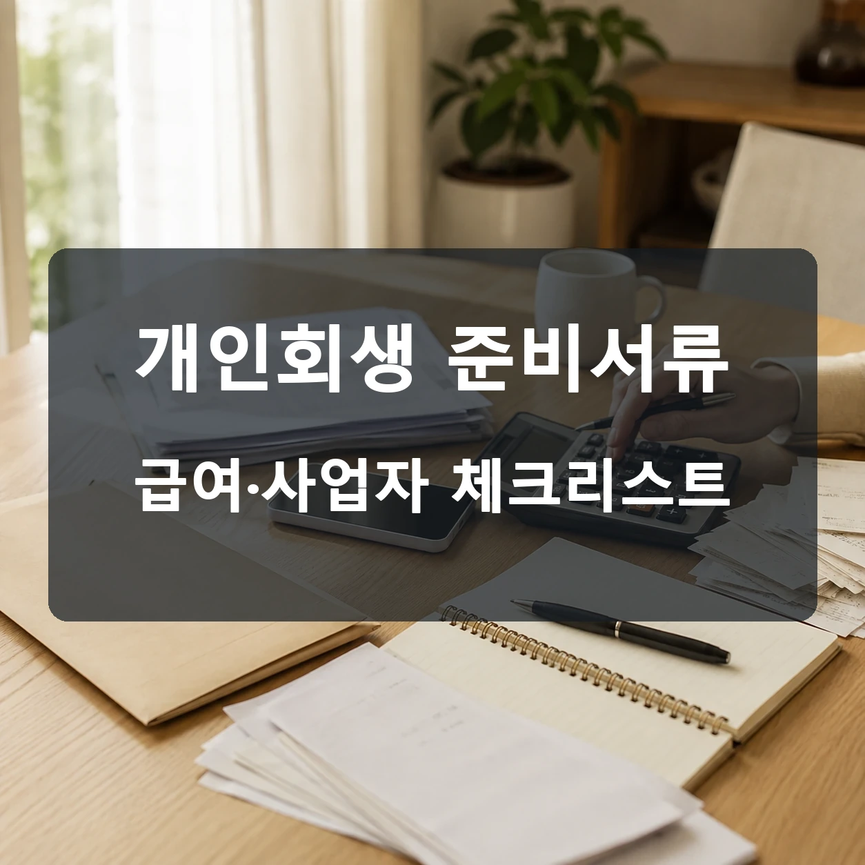 개인회생 준비서류 급여소득자 사업자 체크리스트