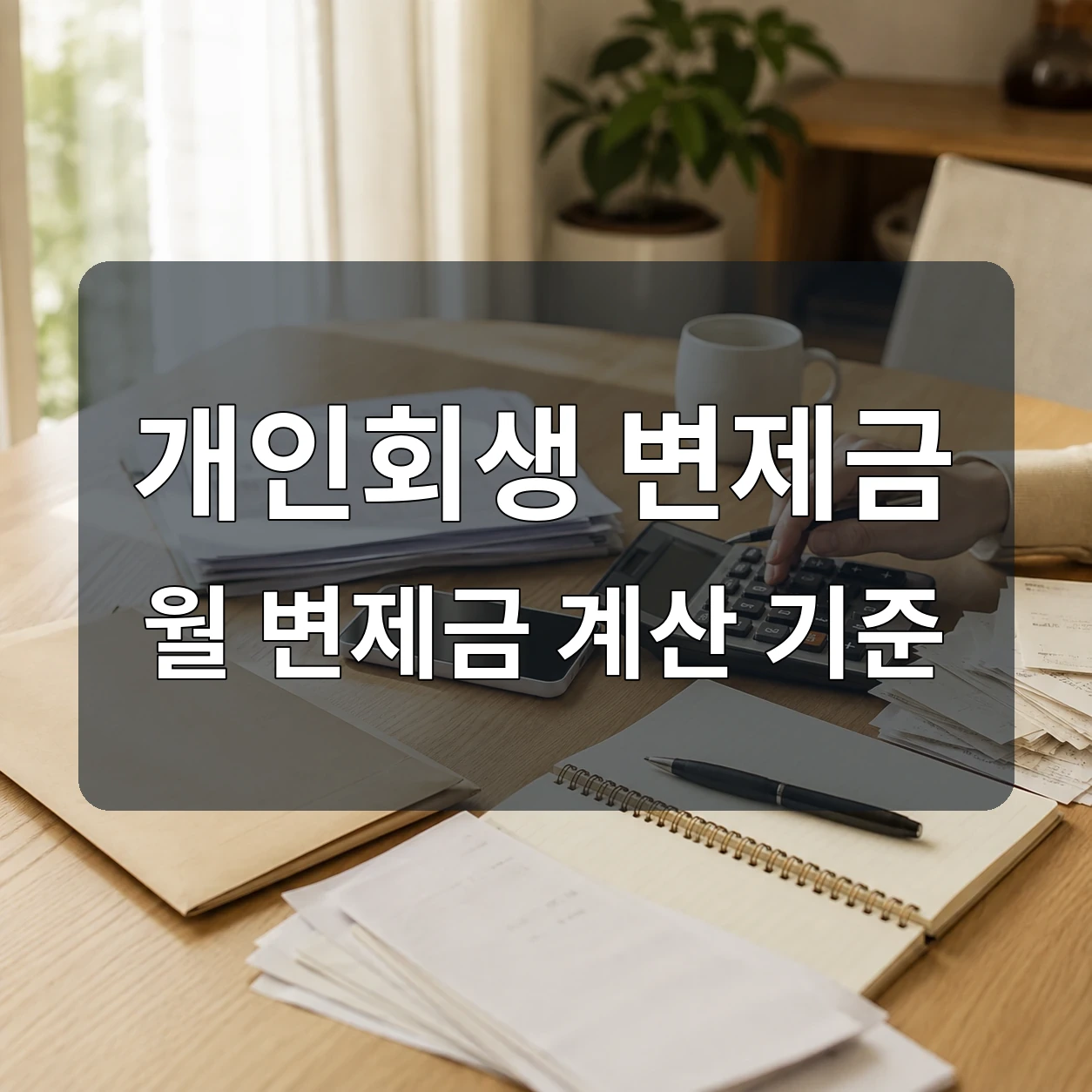 개인회생 변제금 월 변제금 계산 기준